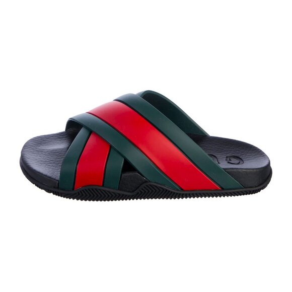 GUCCI Criss Cross Rubber Sandals Brand New In Box - Picture 2 of 10